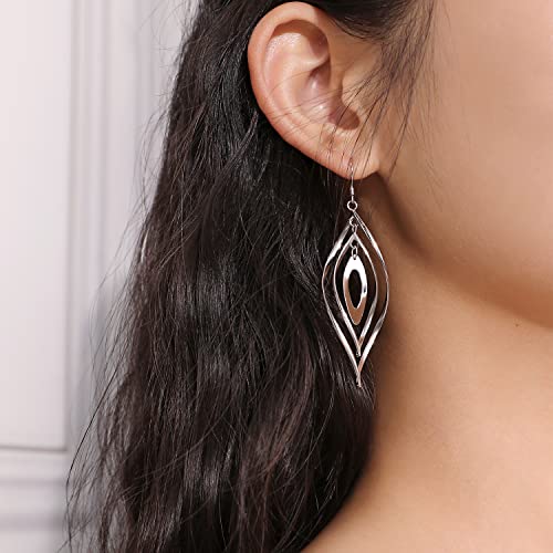 Thumbnail 6 de Meissa Orecchini pendenti Geometrica 925 Ørecchini lunghi in argento, oro e oro rosa