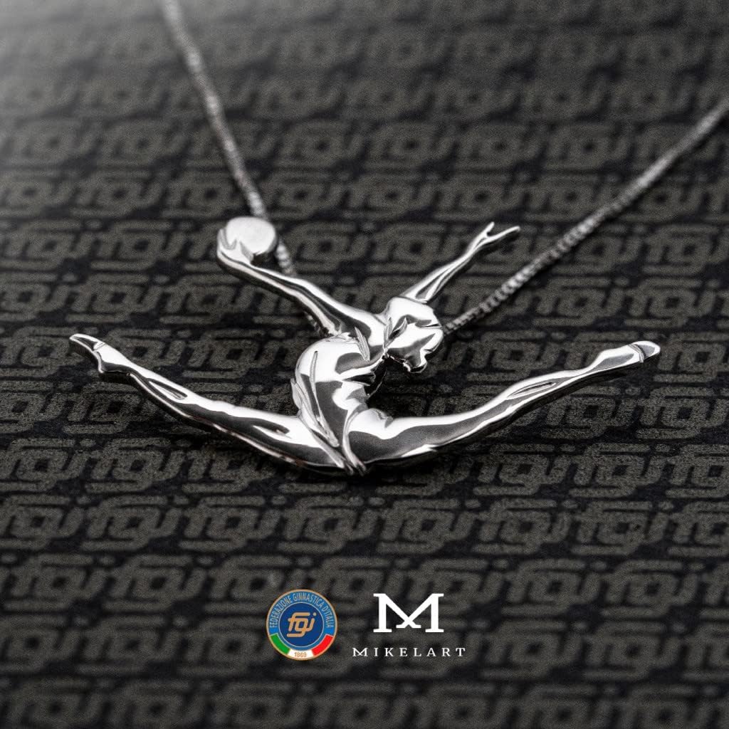 Detalle 2 de Collana MIKELART 100% made in Italy in Argento 925 dorato bianco, modello veneziana, regolabile 40–45 cm
