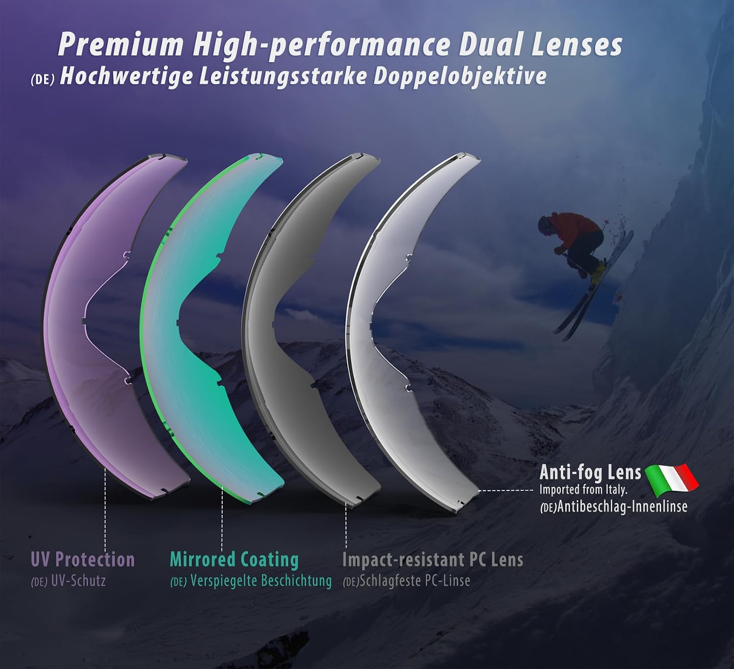 Thumbnail 4 de ZABERT Skibrille OTG für Brillenträger