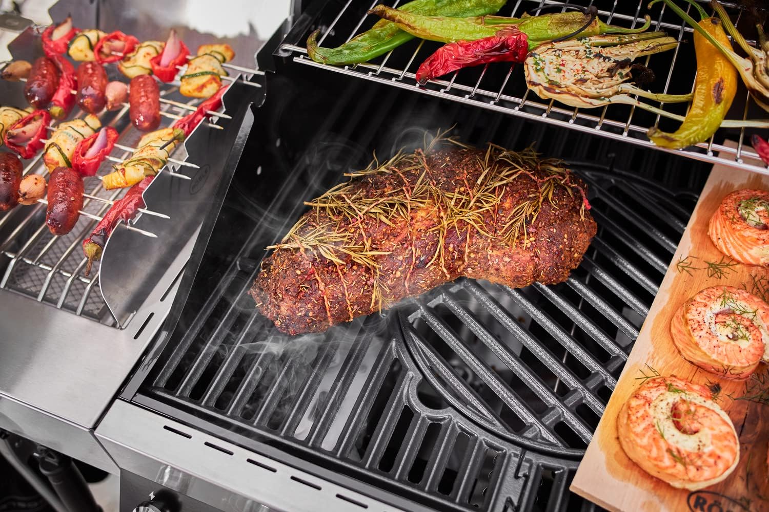 Thumbnail 1 de RÖSLE Coffret de fumage VIDERO en acier inoxydable – boîte de fumage pour barbecue à gaz