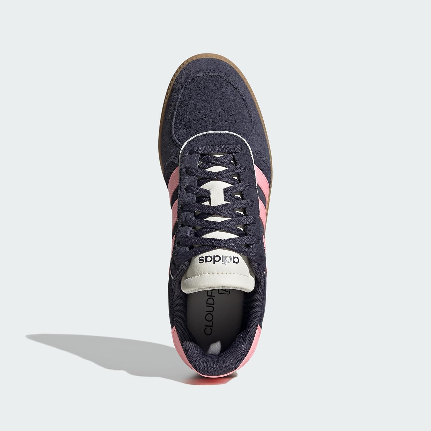 Detalle 2 de adidas Damen Breaknet Sleek Schuhe – Shadow Navy/Pink Spark/Off White, Größe EU 38 2/3