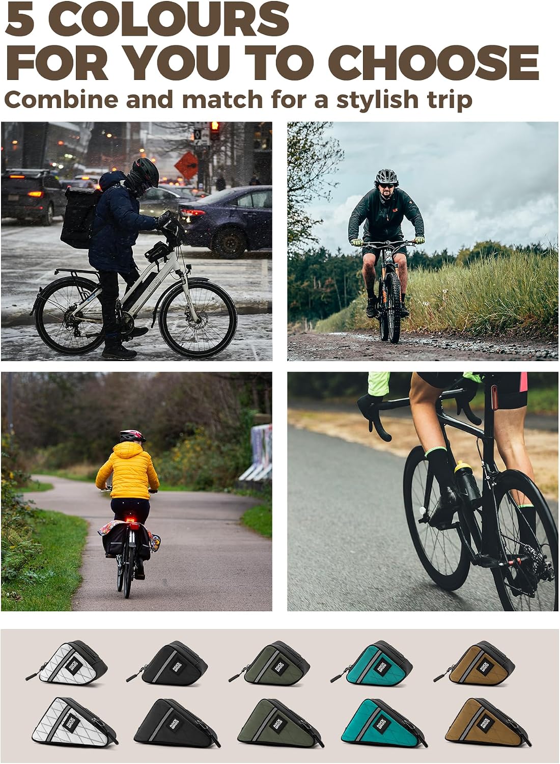 Detalle 1 de ROCKBROS Borsa telaio Brompton 3L