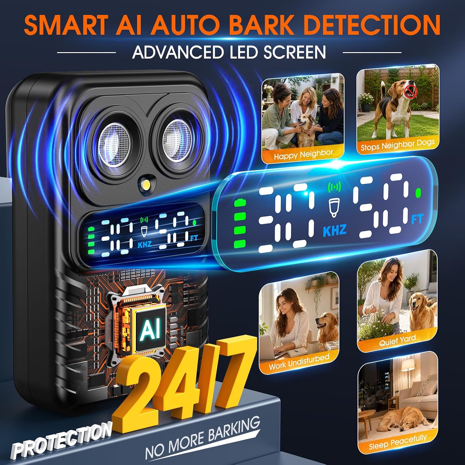 Detalle 2 de CdFXor Dog Bark Deterrent with 1200mAh Battery