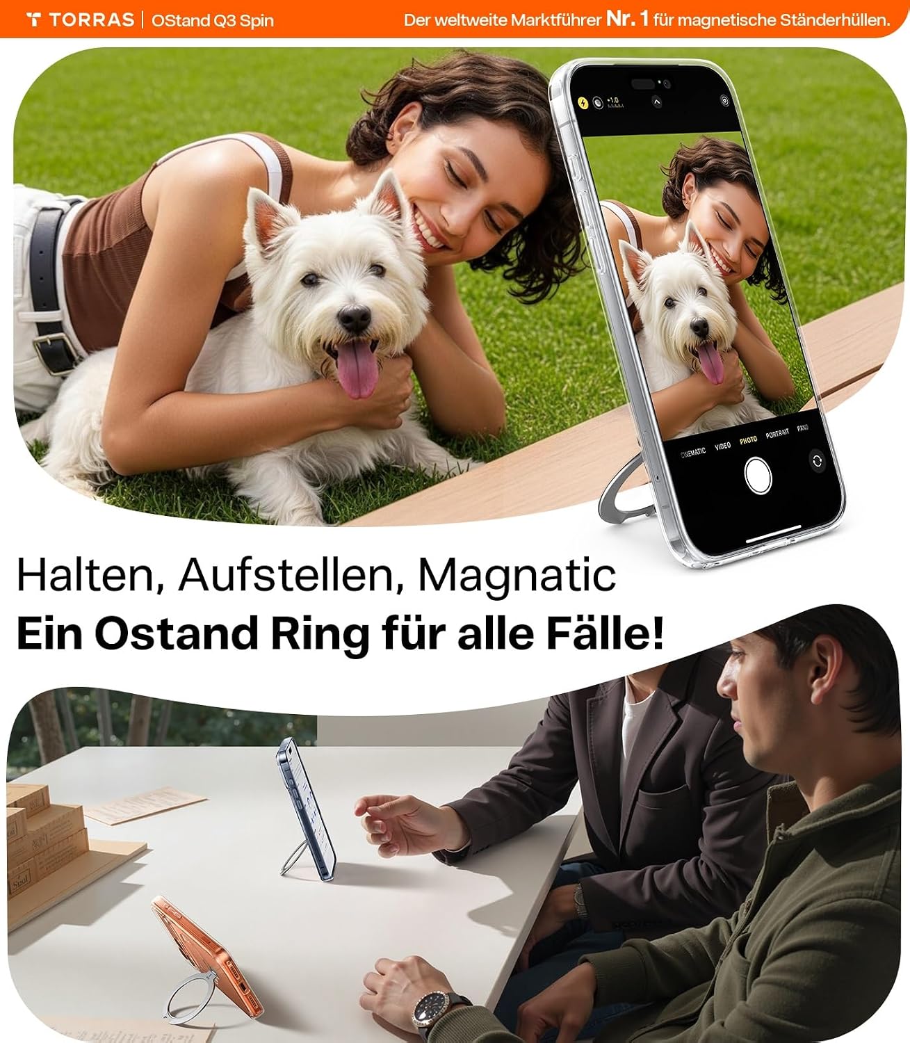 Detalle 1 de TORRAS Ostand Q3 Spin iPhone 17 Pro Max