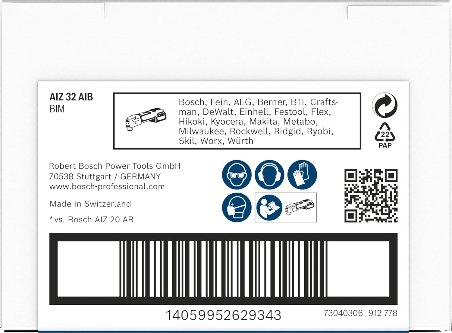 Thumbnail 3 de Bosch 1x Lame PRO AIZ 32 AIB – pour métaux non ferreux (32 x 50 mm) et transfert Starlock
