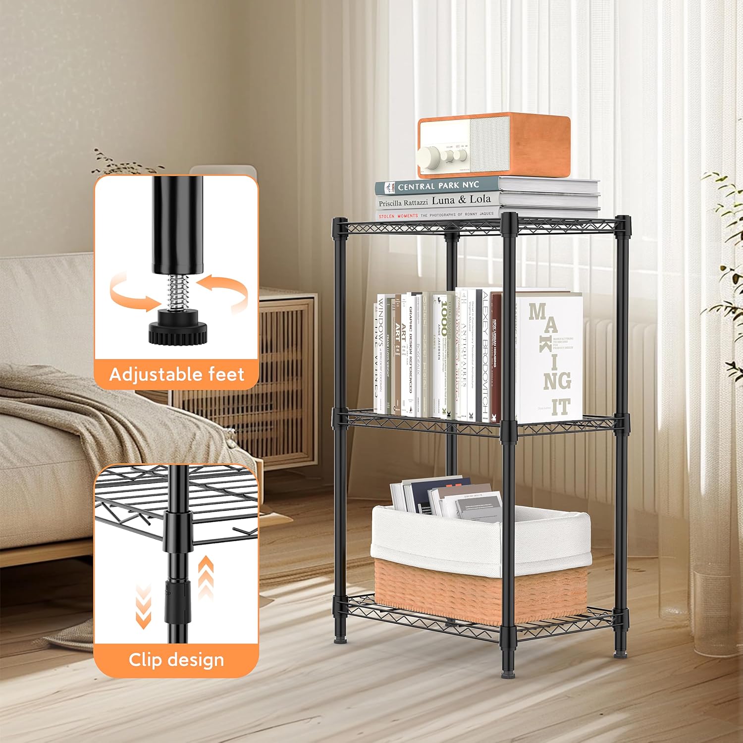 Detalle 2 de Storage shelving steel 1000 lbs, 4-tier rack