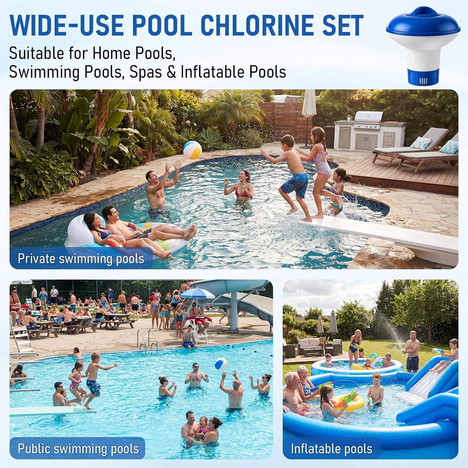 Thumbnail 6 de SINPY 100g Chlorine Tablets for Pools & Hot Tubs with Floating Dispenser