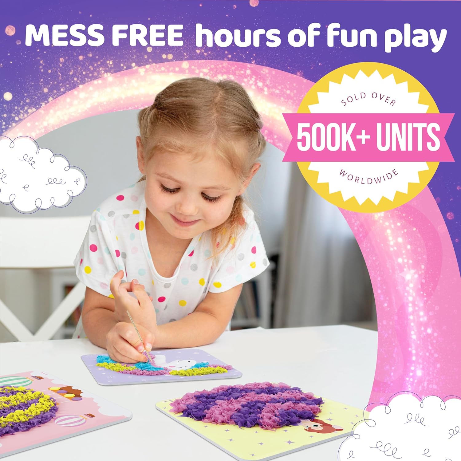 Thumbnail 1 de jackinthebox Poke Poke Art – Magical Theme mess-free fabric craft kit for kids ages 4–8