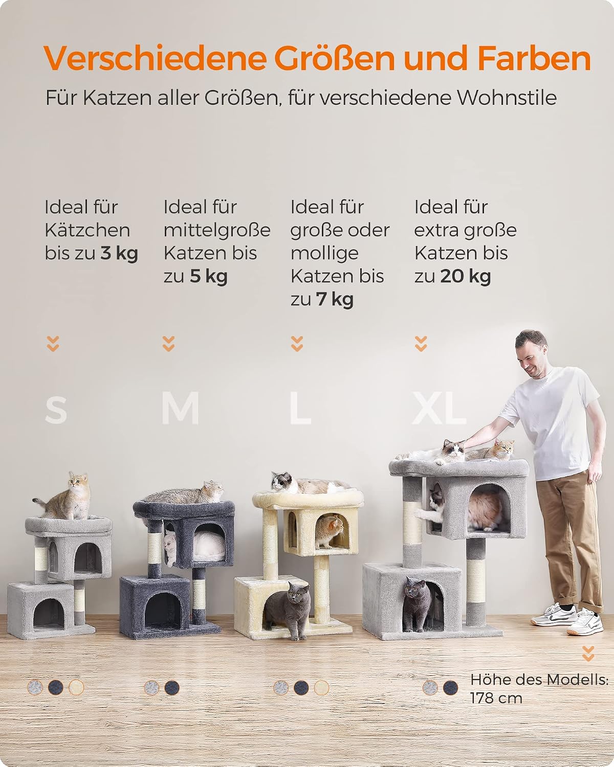 Thumbnail 6 de Feandrea Kratzbaum 101 cm Katzenbaum XL