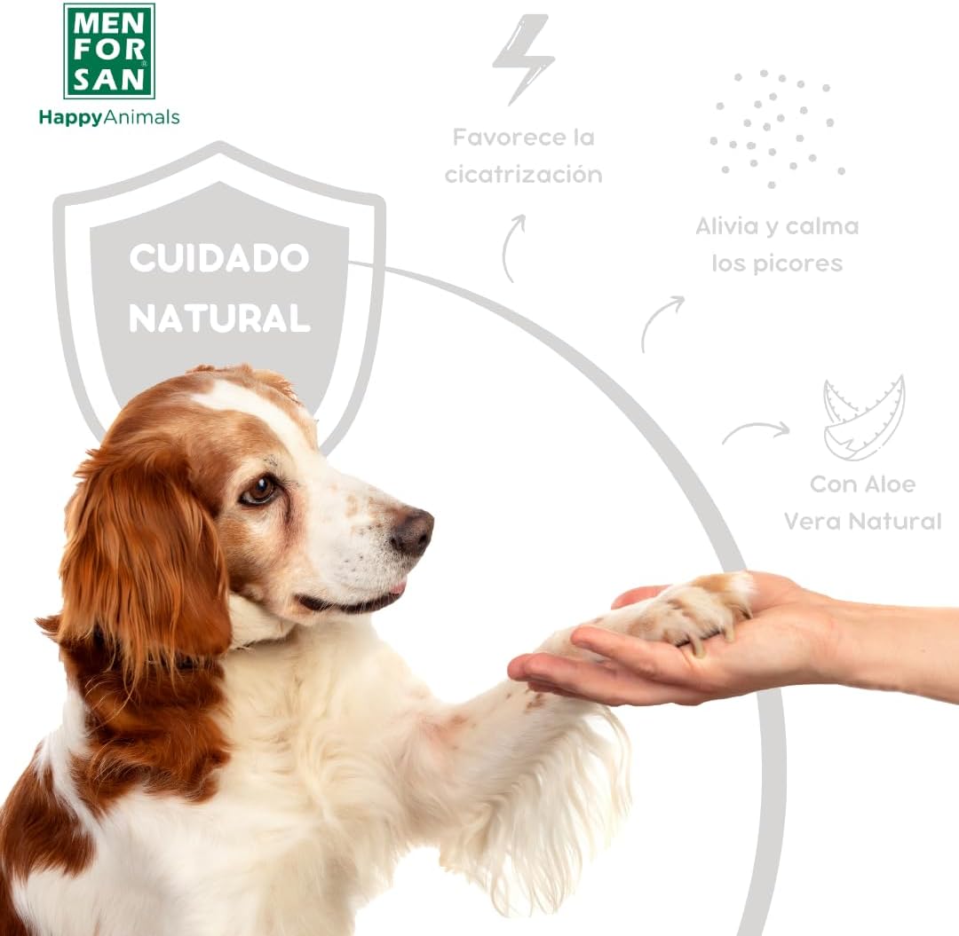 Detalle de MENFORSAN Crema Idratante Dermoprotettiva per Cani e Gatti 60ml con Aloe Vera Biologica