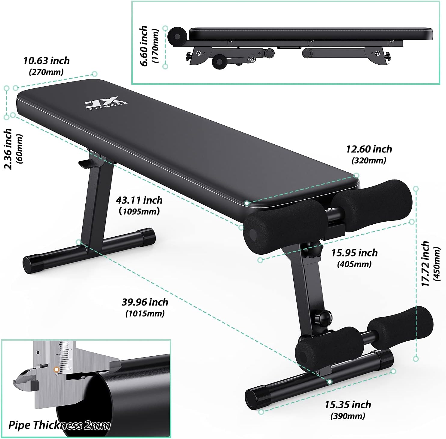 Thumbnail 6 de JX FITNESS Adjustable Weight Bench 3-position 🏋