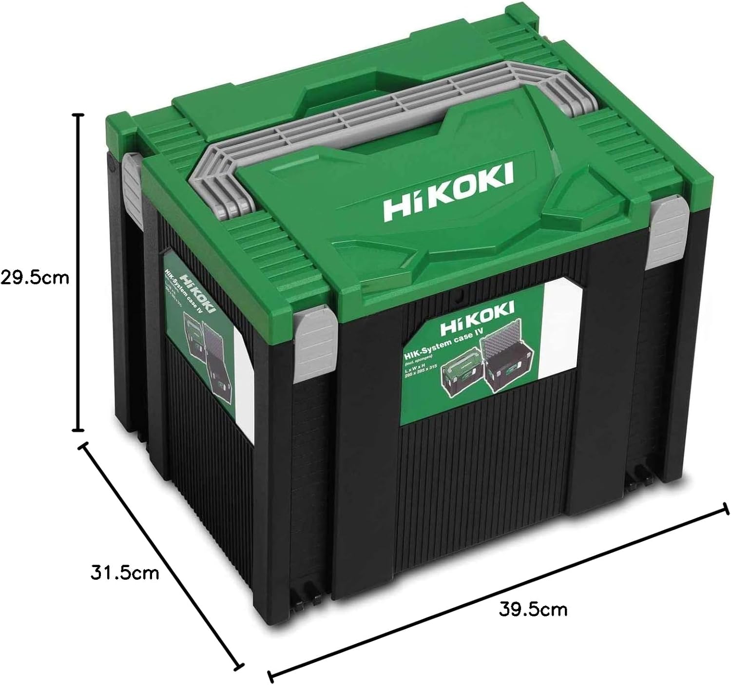 Detalle 1 de Hikoki 402541 Cassetta degli attrezzi Nero, Verde: robusta, impilabile e pronta all’uso