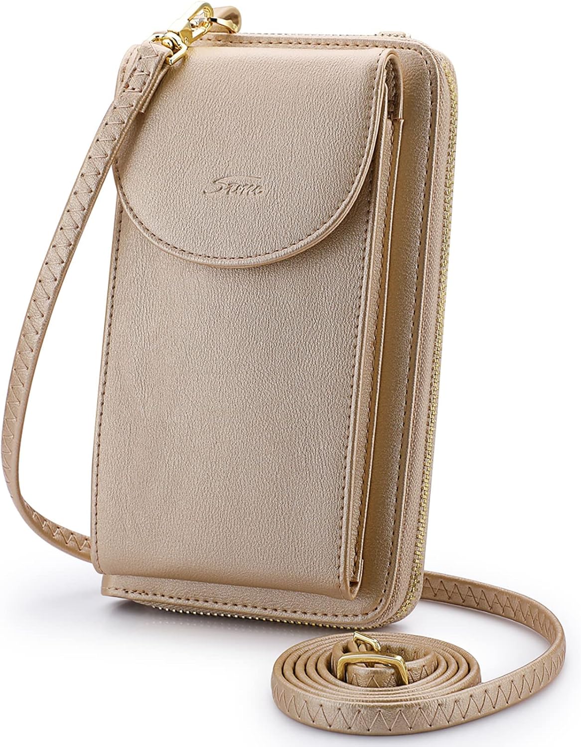 Imagen de S-ZONE PU Leather RFID Blocking Crossbody Phone Bag en OfertitasTOP