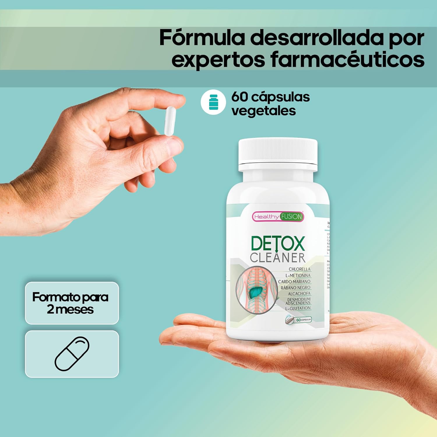 Thumbnail 6 de Healthy Fusion Detox Cleaner 🌿 | Depurativo Hígado y Colon, 60 cápsulas