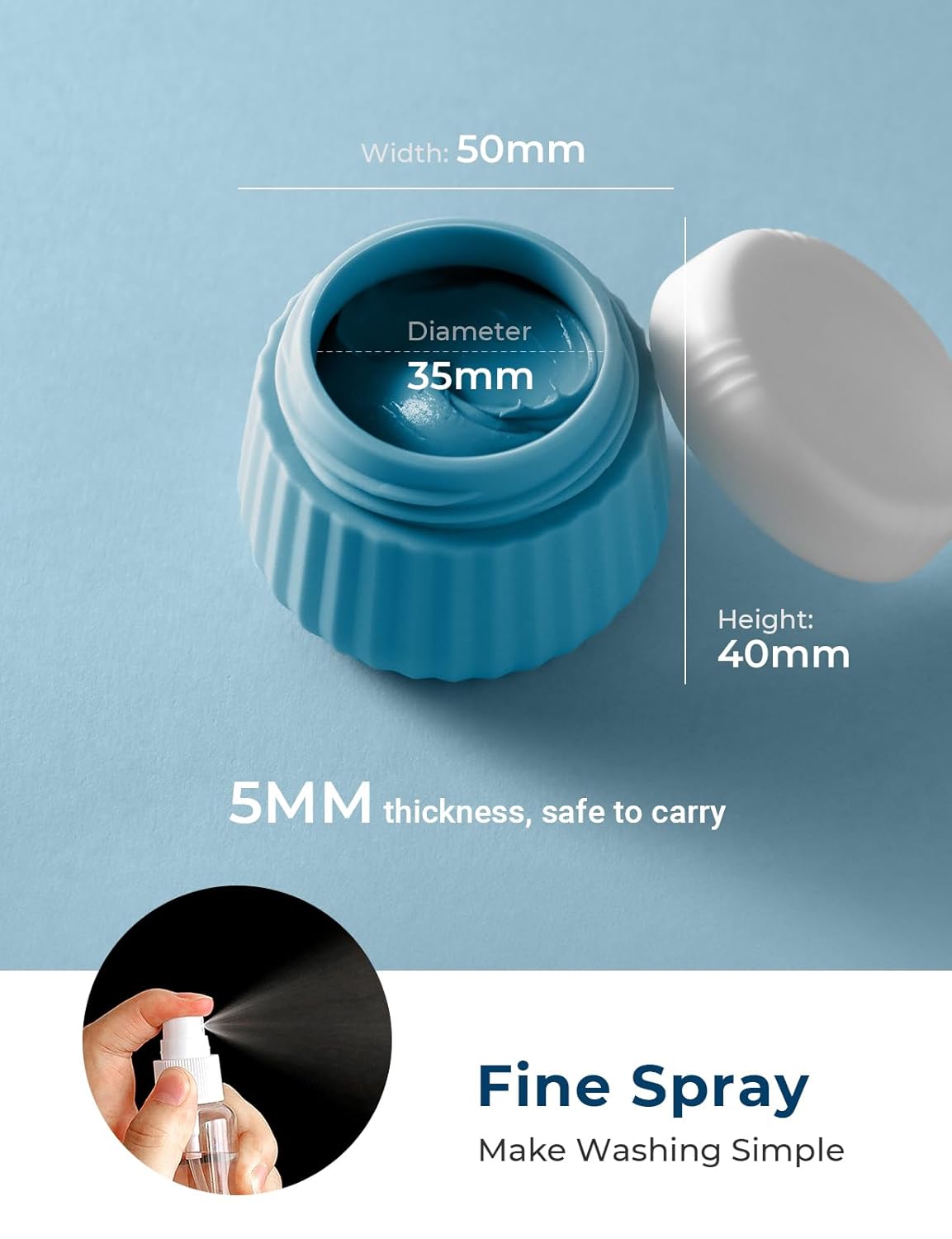 Thumbnail 3 de Yiorxu Reiseflaschen Zum Befüllen – 9 Stück Travel Set (90 ml + 30 ml + Spray 80 ml) aus Silikon, Auslaufsicher, TSA-tauglich