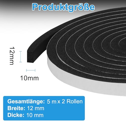 Thumbnail 1 de Storystore selbstklebendes Moosgummi-Dichtungsband, 12 × 10 mm, 5 m