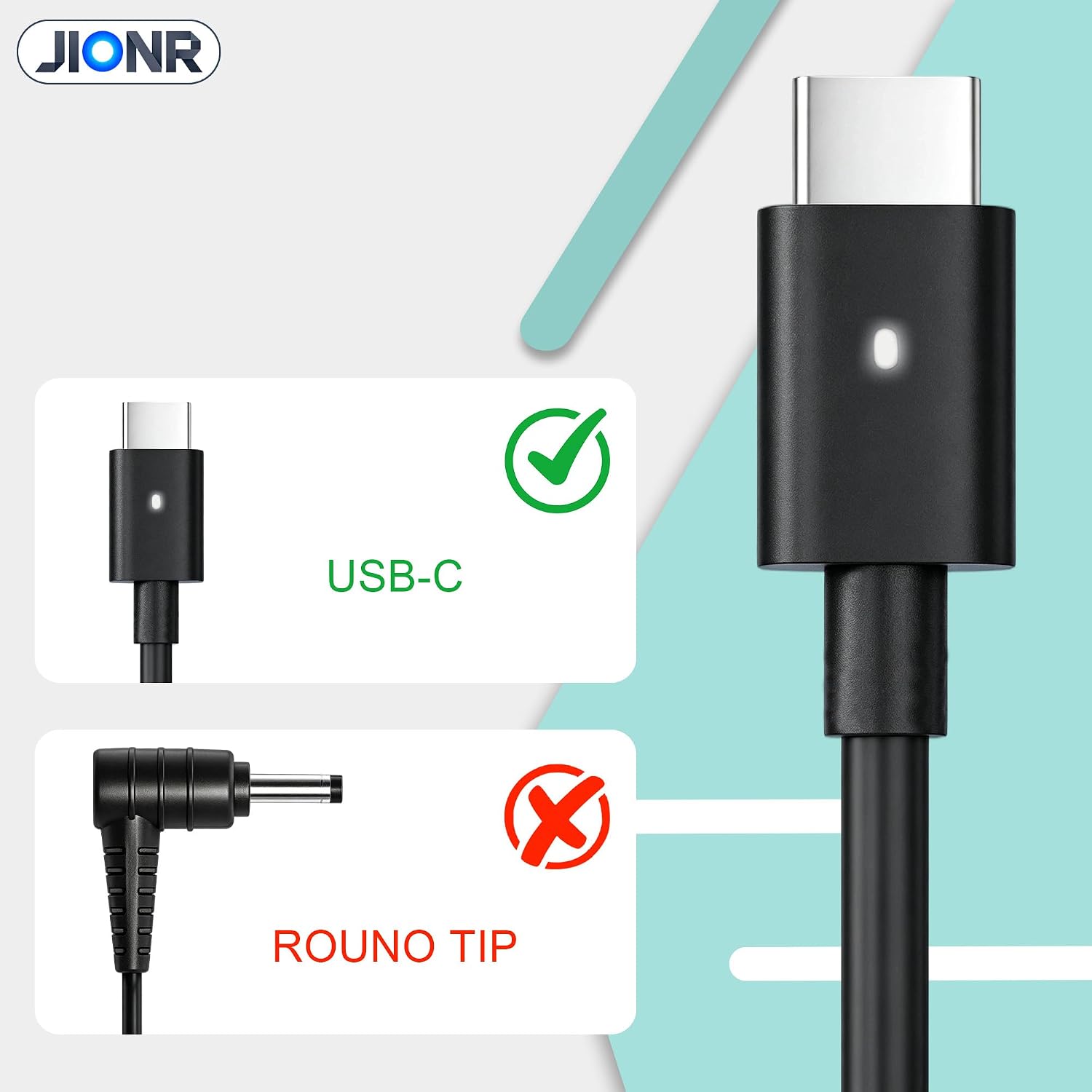 Detalle 2 de JIONR SK90190342 65W USB-C Laptop Charger for Dell