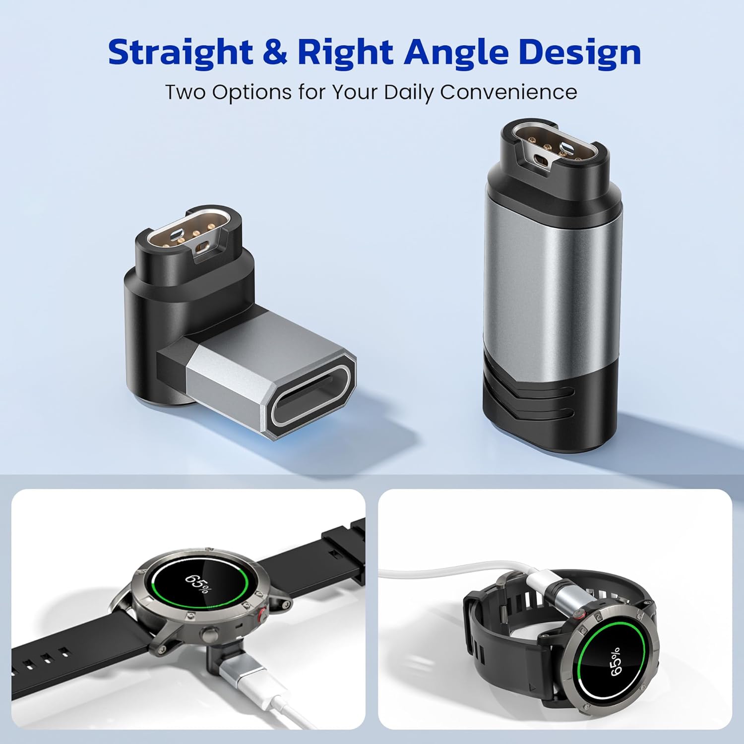 Thumbnail 3 de RUXELY USB-C to Garmin Watch Charger Adapter 4-Pack: Convert Any USB-C Cable for Garmin Devices