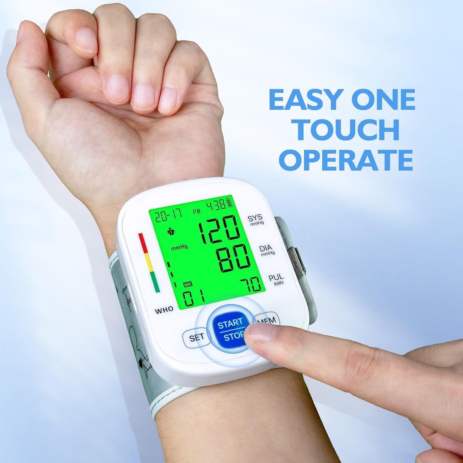 Detalle 2 de FACEIL BSX325 Wrist Blood Pressure Monitor with Adjustable Cuff and 2-User Memory
