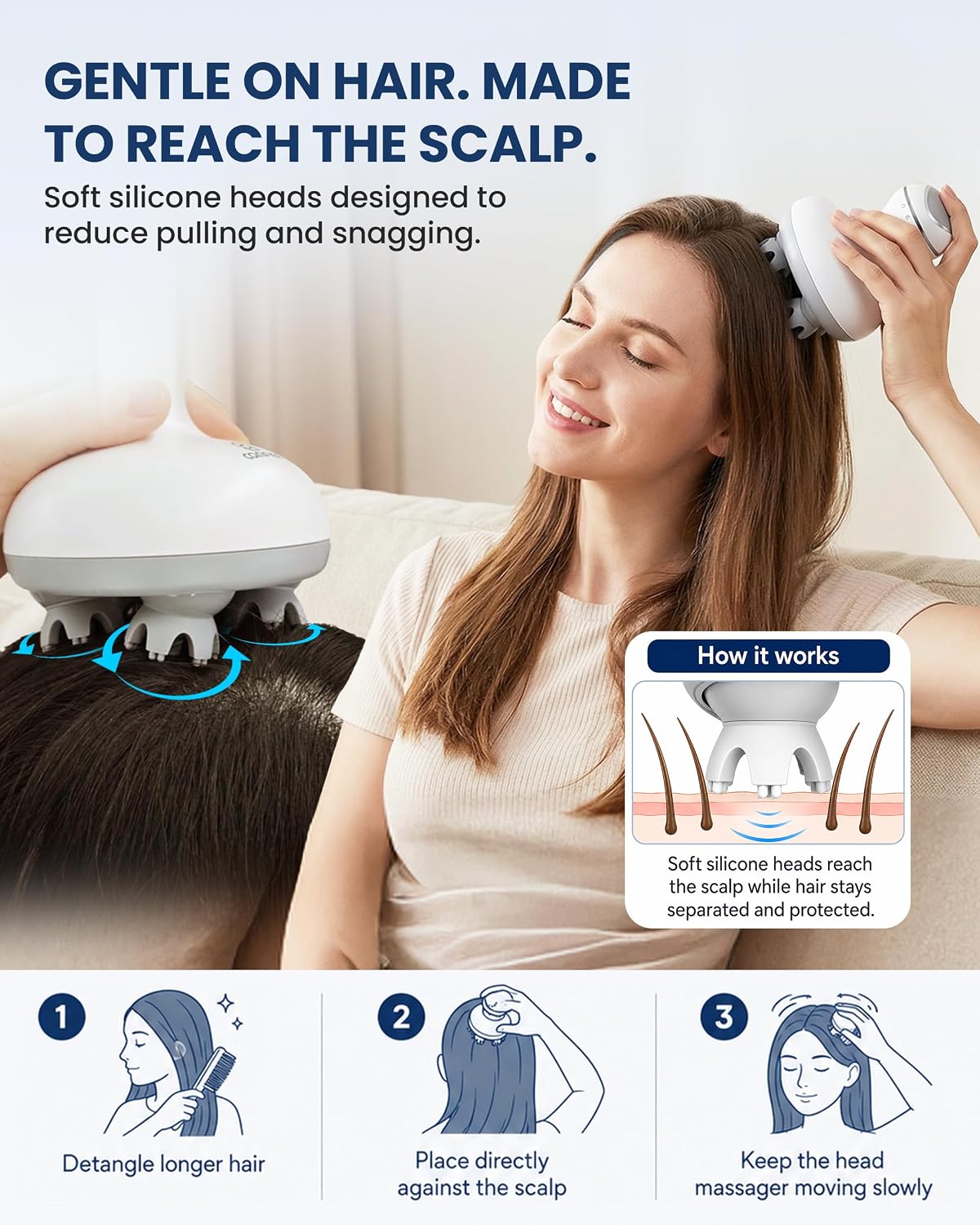 Thumbnail 6 de COMFIER Cordless Hair Scalp Massager with 84 Nodes ⚙