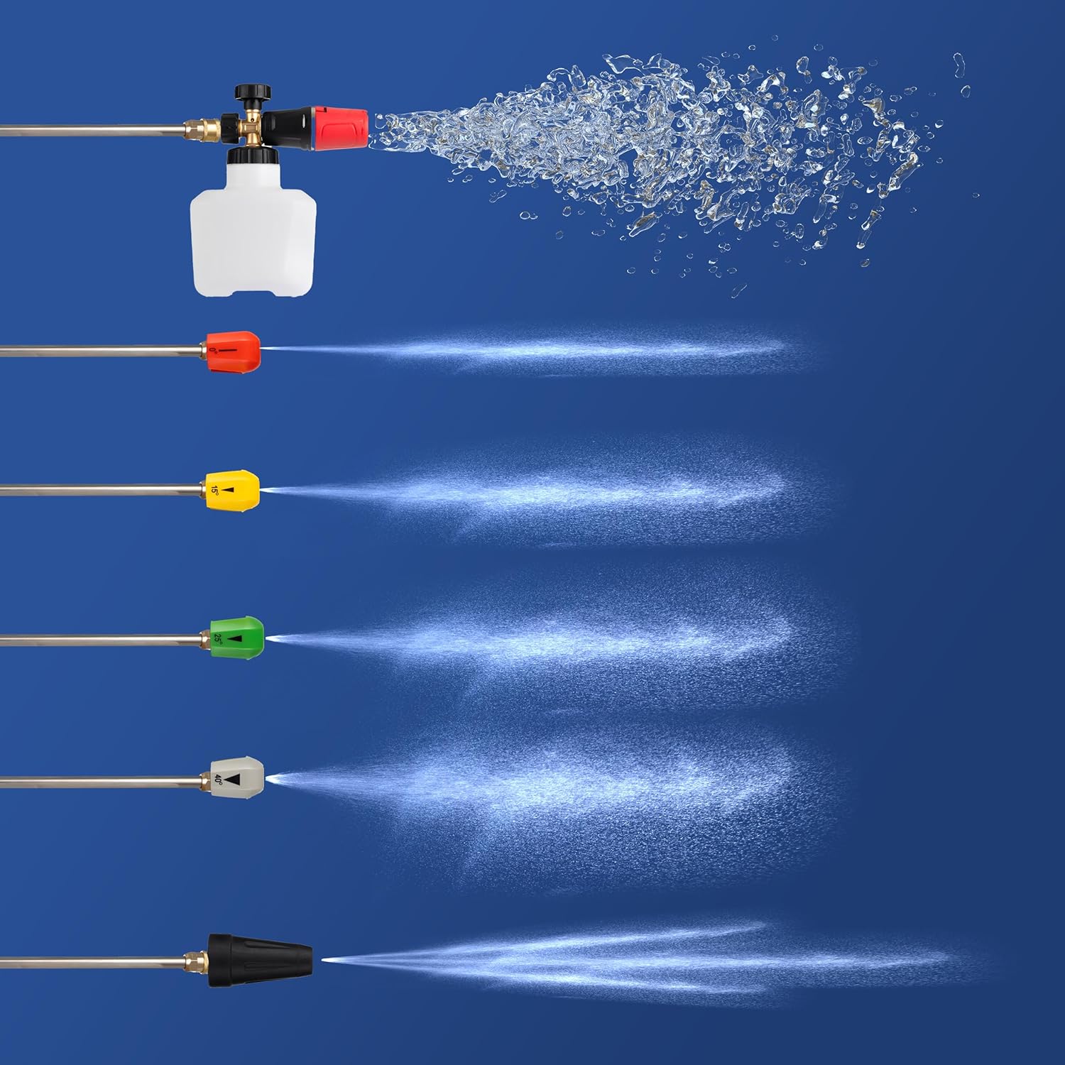 Thumbnail 5 de LEHMANN Colorado idropulitrice alta pressione 3000 W fino a 260 bar, 492 l/h con tubo 12 m e kit ugelli (lancia schiuma, turbo, 4 ugelli)