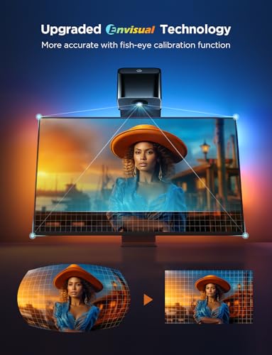 Detalle de Govee TV Backlight 3 Lite 2.4m for 40-50 Inch TVs: AI‑calibrated RGBICW ambient lighting