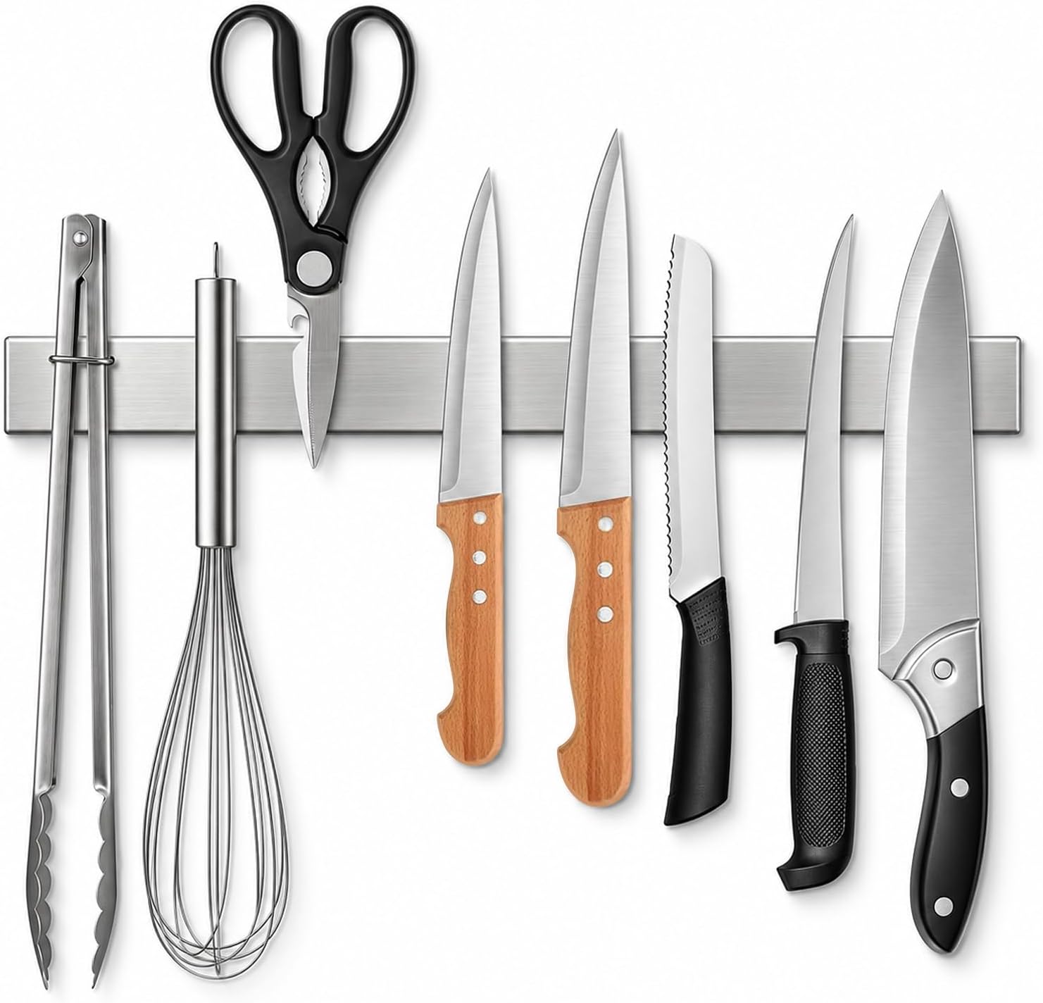 Detalle de Ninonly CXDJ-16-TO 16-Inch Magnetic Knife Strip, Stainless Steel