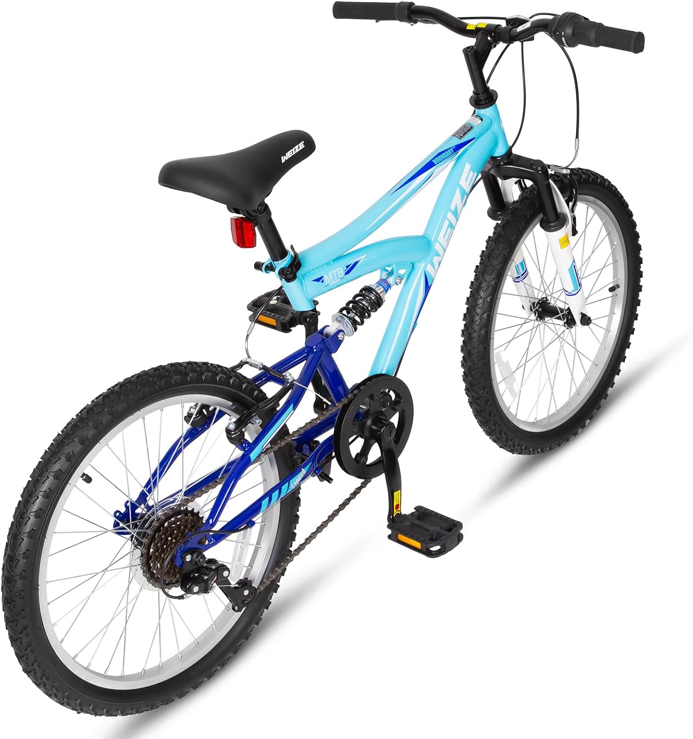 Thumbnail 6 de WEIZE Kids Mountain Bike, 20- or 24-Inch, Steel Frame, Dual Suspension