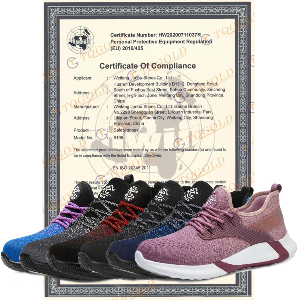 Thumbnail 6 de TQGOLD Scarpe antinfortunistiche: sneakers unisex leggere con punta in acciaio per protezione e comfort