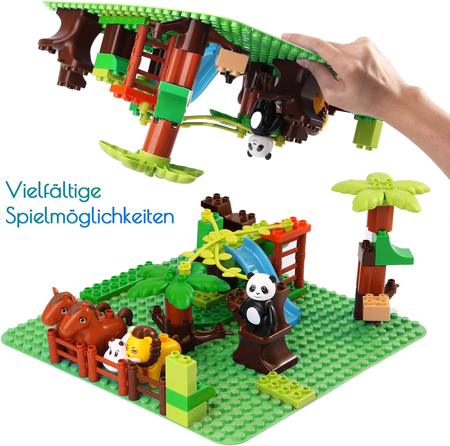 Thumbnail 5 de Celawork Große Bauplatte – 38 × 38 cm, kompatibel mit Duplo und vielen Markenbausteinen