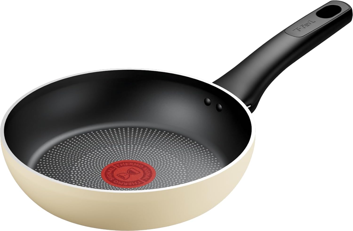 Detalle de T-Fal G18202 IHチタン・エクセレンス 20cmフライパン バニラベージュ