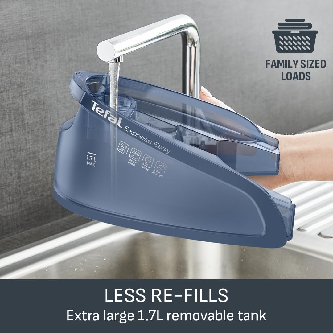 Thumbnail 5 de Tefal Express Essential Steam Generator Iron (SV6132G0) with Eco setting and calc-rinsing system