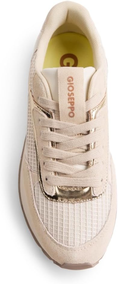 Detalle de GIOSEPPO Femme Pusca Basket : baskets en cuir croûte et plateforme moderne