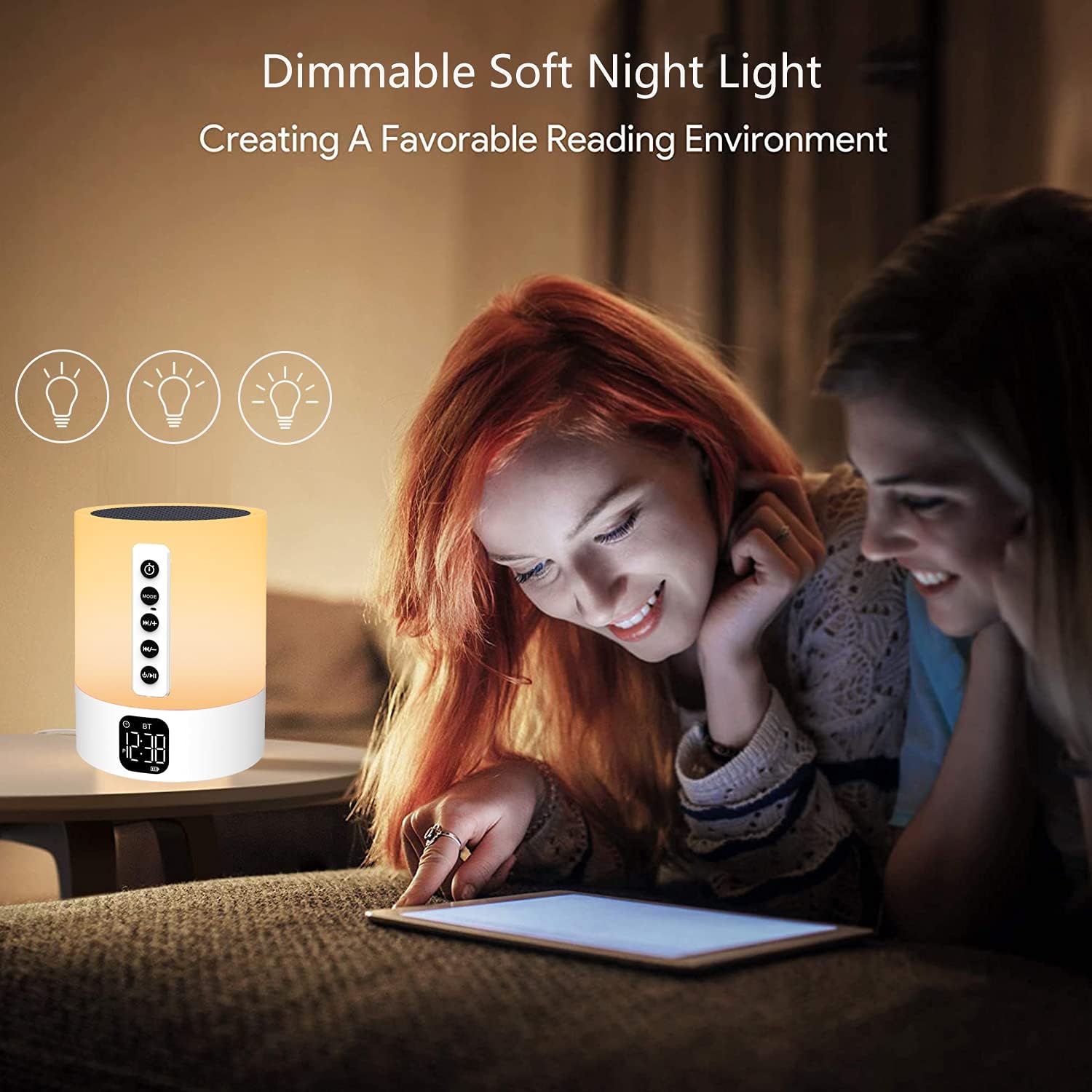 Thumbnail 2 de Night Light Bluetooth Speaker Bedside Lamp
