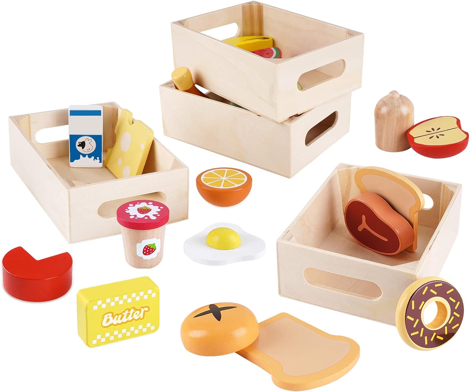 Detalle 2 de Holzspielzeug Spielküche Zubehör ab 1 Jahr – Montessori Spielzeug