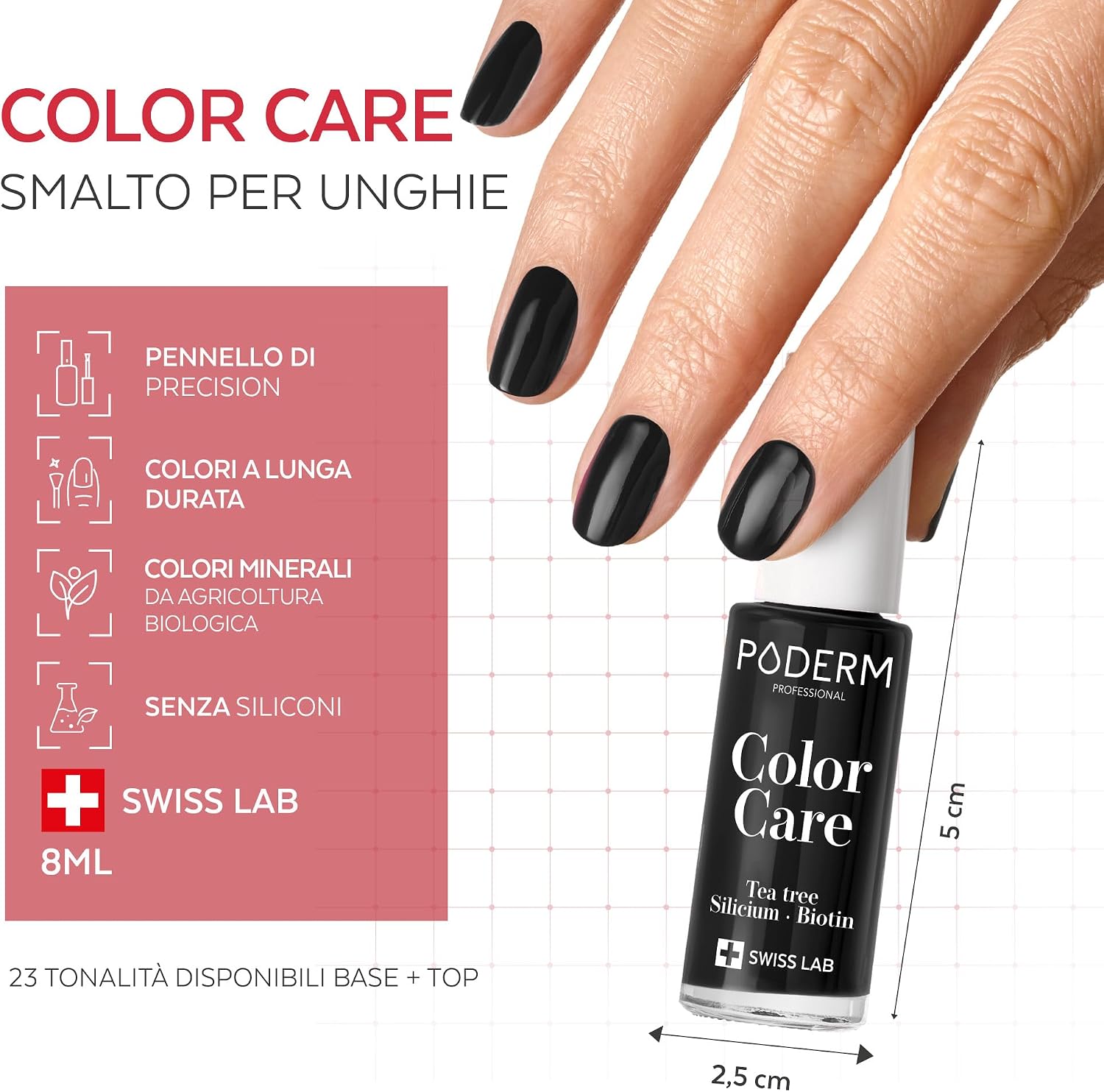 Detalle de PODERM MICOSI DELLE UNGHIE Smalto colorato Tea Tree (man i/piedi) – trattamento e prevenzione, Swiss Made