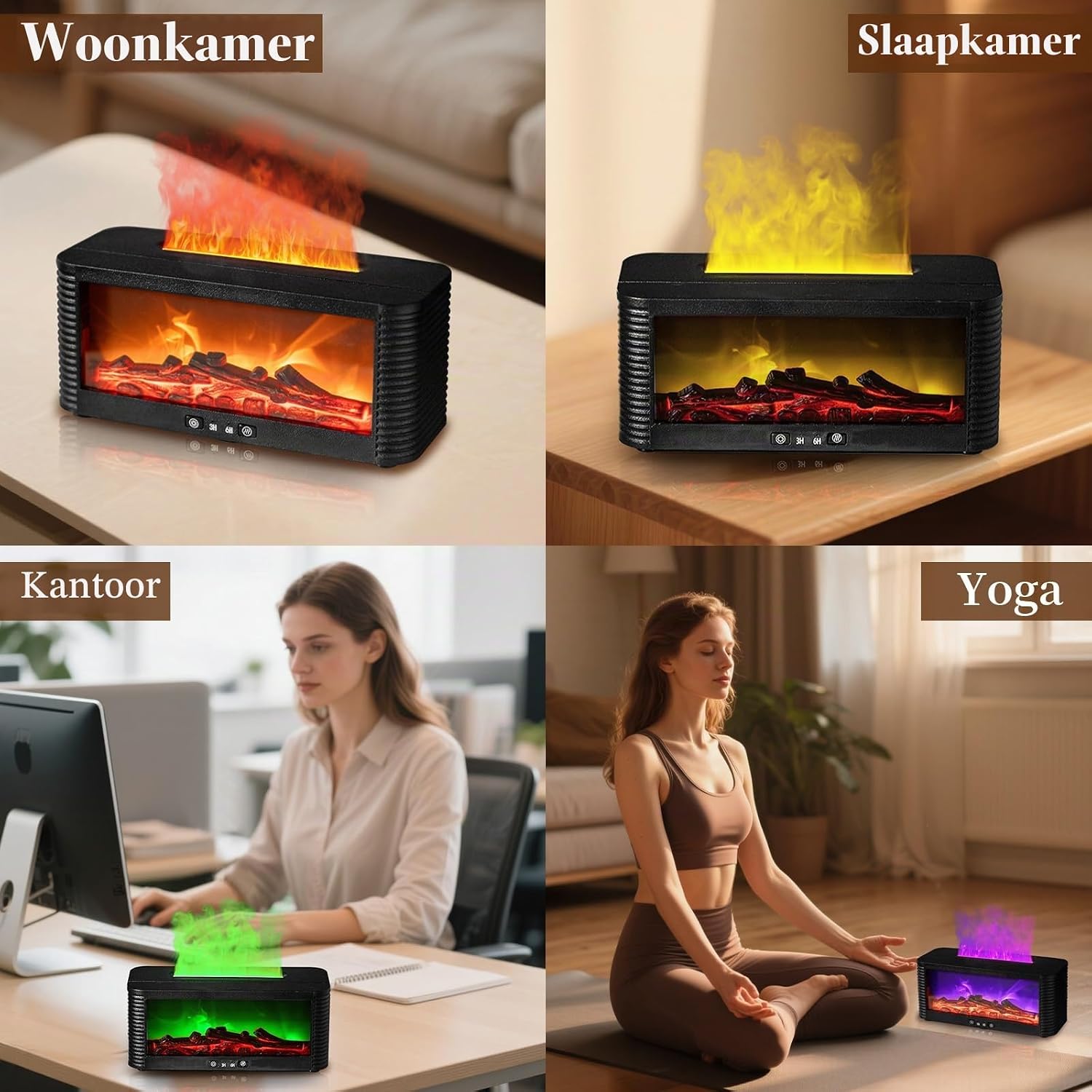 Thumbnail 4 de hzuisst NO.315 haarddiffuser met 7 vlamkleuren, timer en reservoir van 250 ml