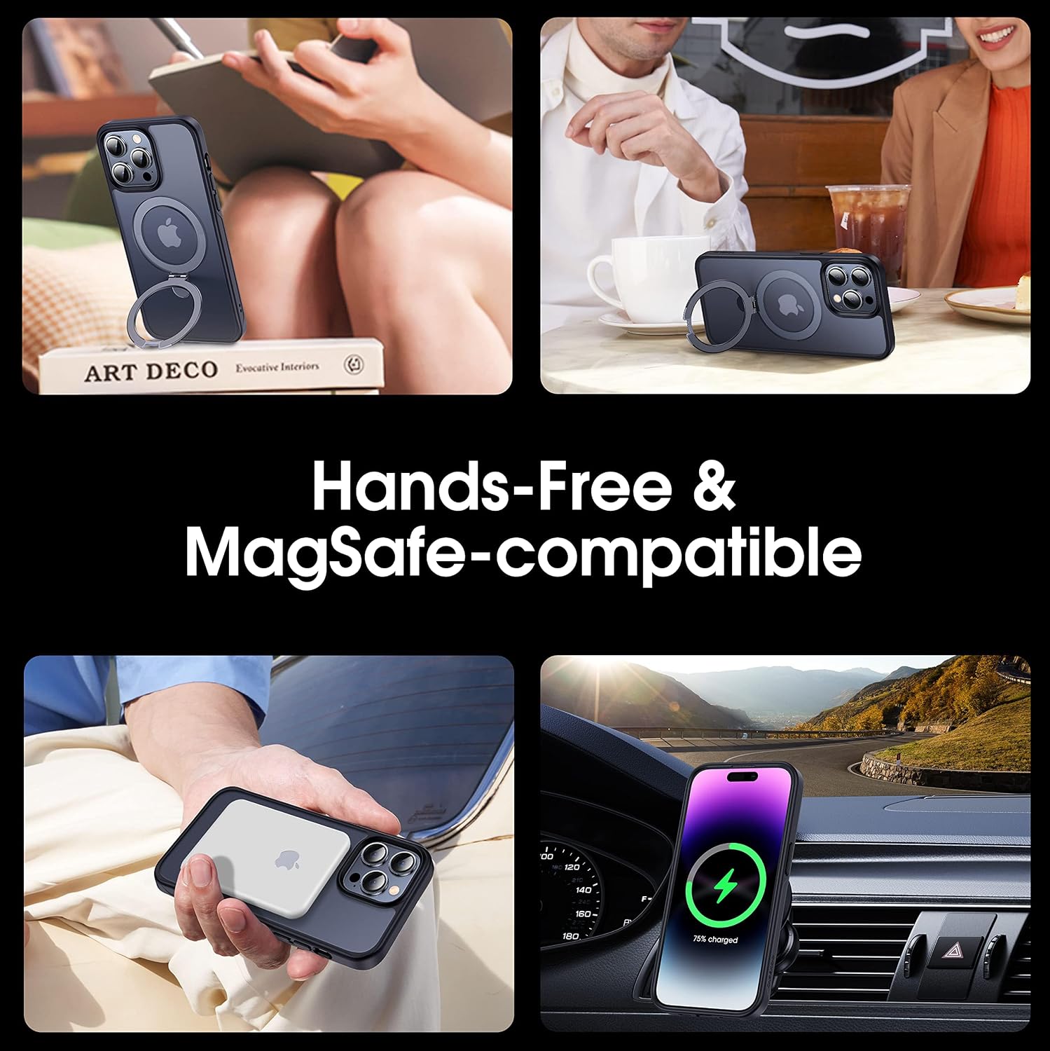 Detalle 2 de CASEKOO iPhone 14 Pro magnetic clear matte 6.1" case