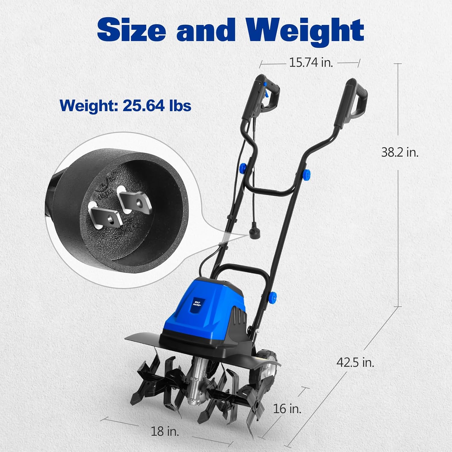 Thumbnail 6 de BILT HARD Electric Tiller 18-Inch