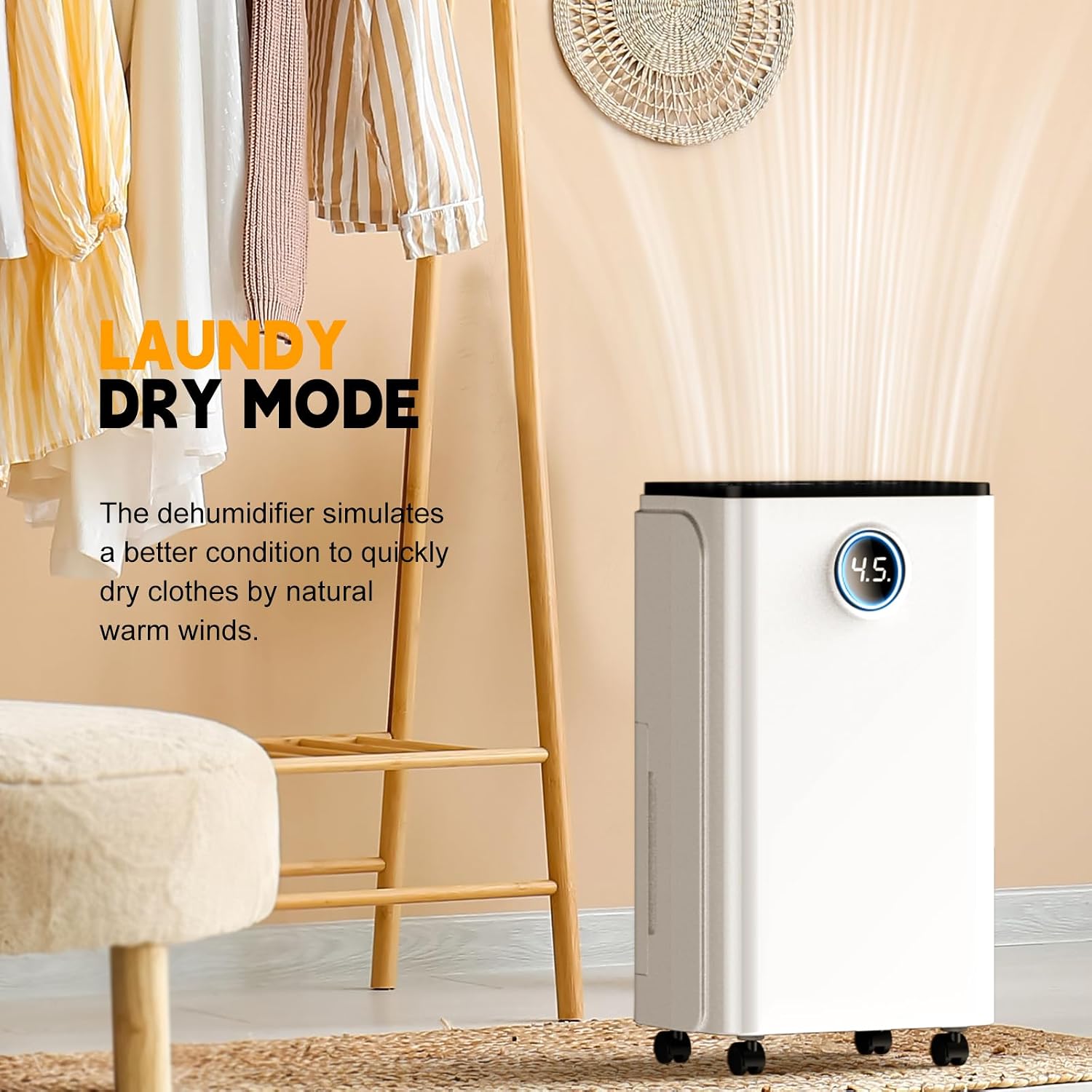 Detalle 2 de 12L/Day Dehumidifier Smart Humidity Control for Home 🏠
