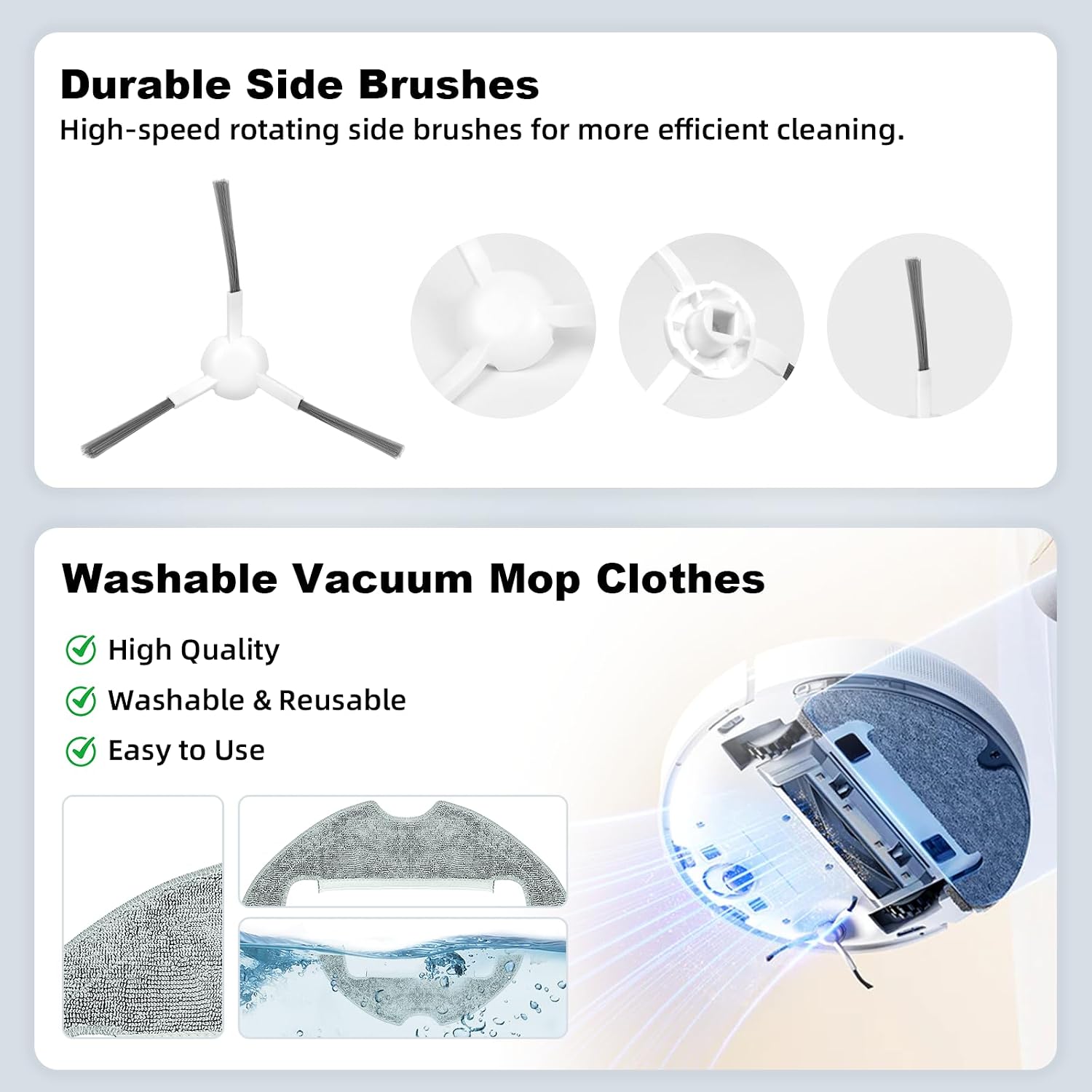 Detalle de Spofan robot vacuum replacement kit, 6 dust bags