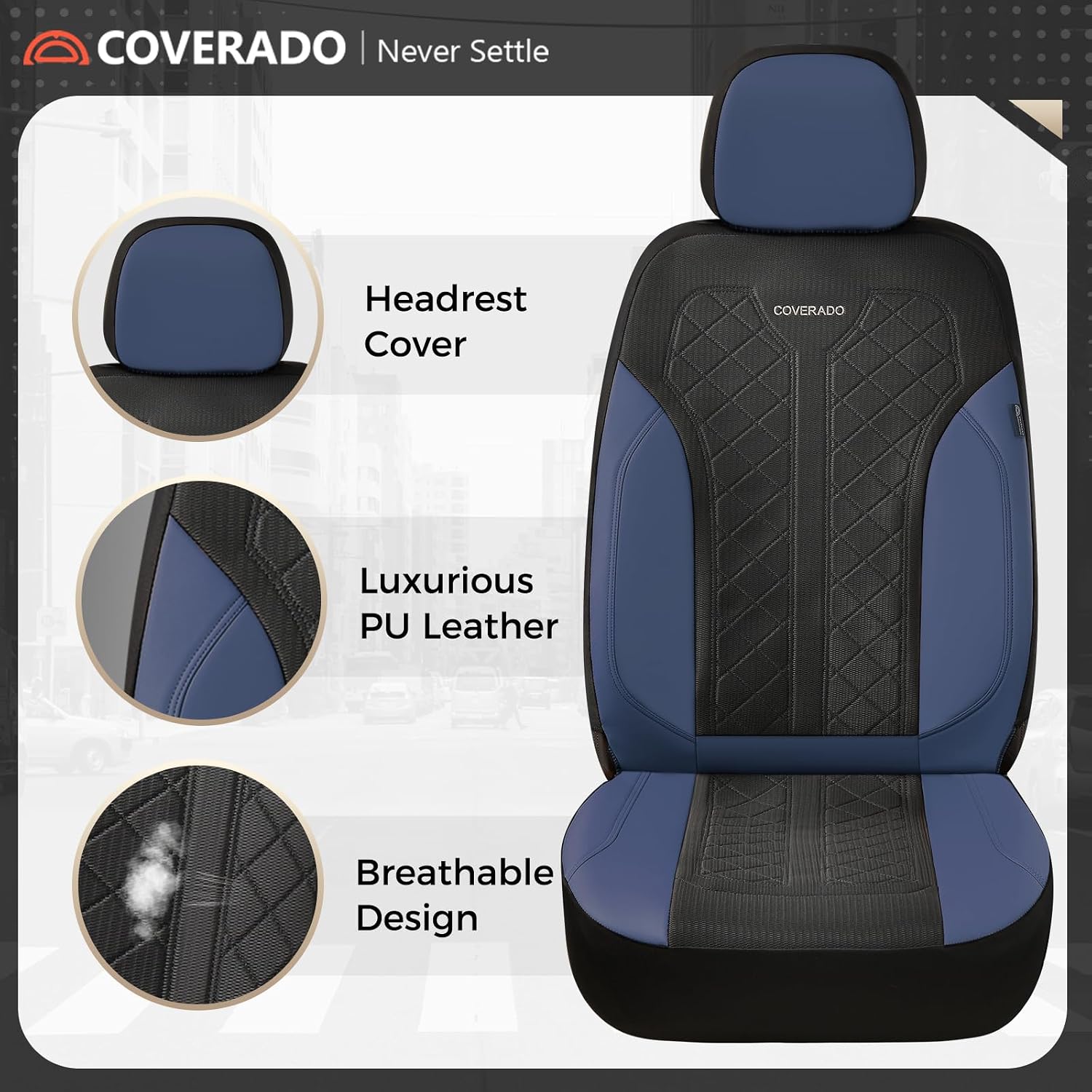 Thumbnail 3 de Coverado Car Seat Covers 5-Seat Waterproof