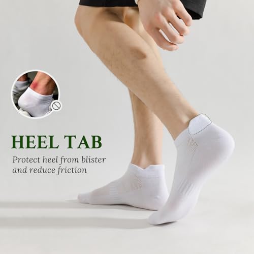 Detalle de Wamicu 10 Pares Calcetines Tobilleros Hombre – Algodón Transpirable para Verano (Talla 43-46)