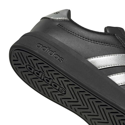 Detalle de adidas Grand Court 3.0 Junior, chaussures enfant noires et argentées, 36 2/3 EU