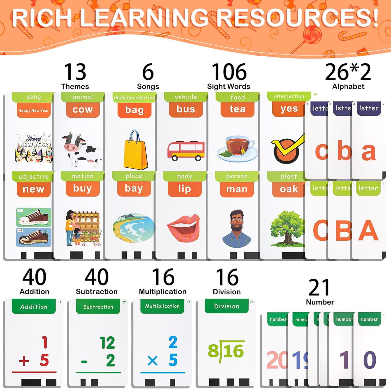 Thumbnail 2 de Talking Phonics Flash Cards Toys: CVC word spelling & maths games for ages 3–8