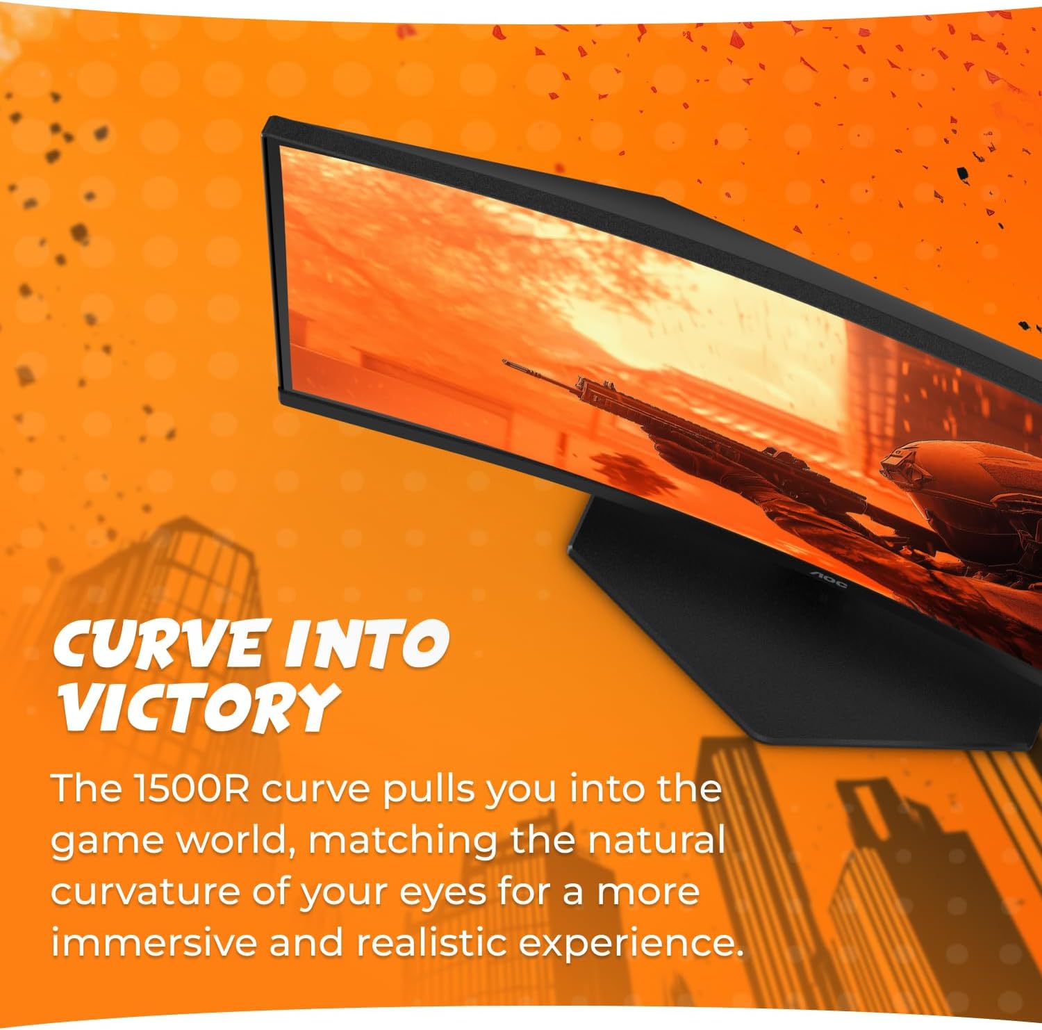 Detalle de AOC C24G42E 24" Gaming Monitor 180Hz