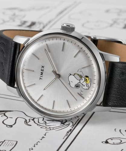 Thumbnail 6 de Timex Peanuts x Marlin Saxophonist Automatic TW2W68800 – Orologio uomo 40 mm in acciaio inox, cassa e cinturino in nero