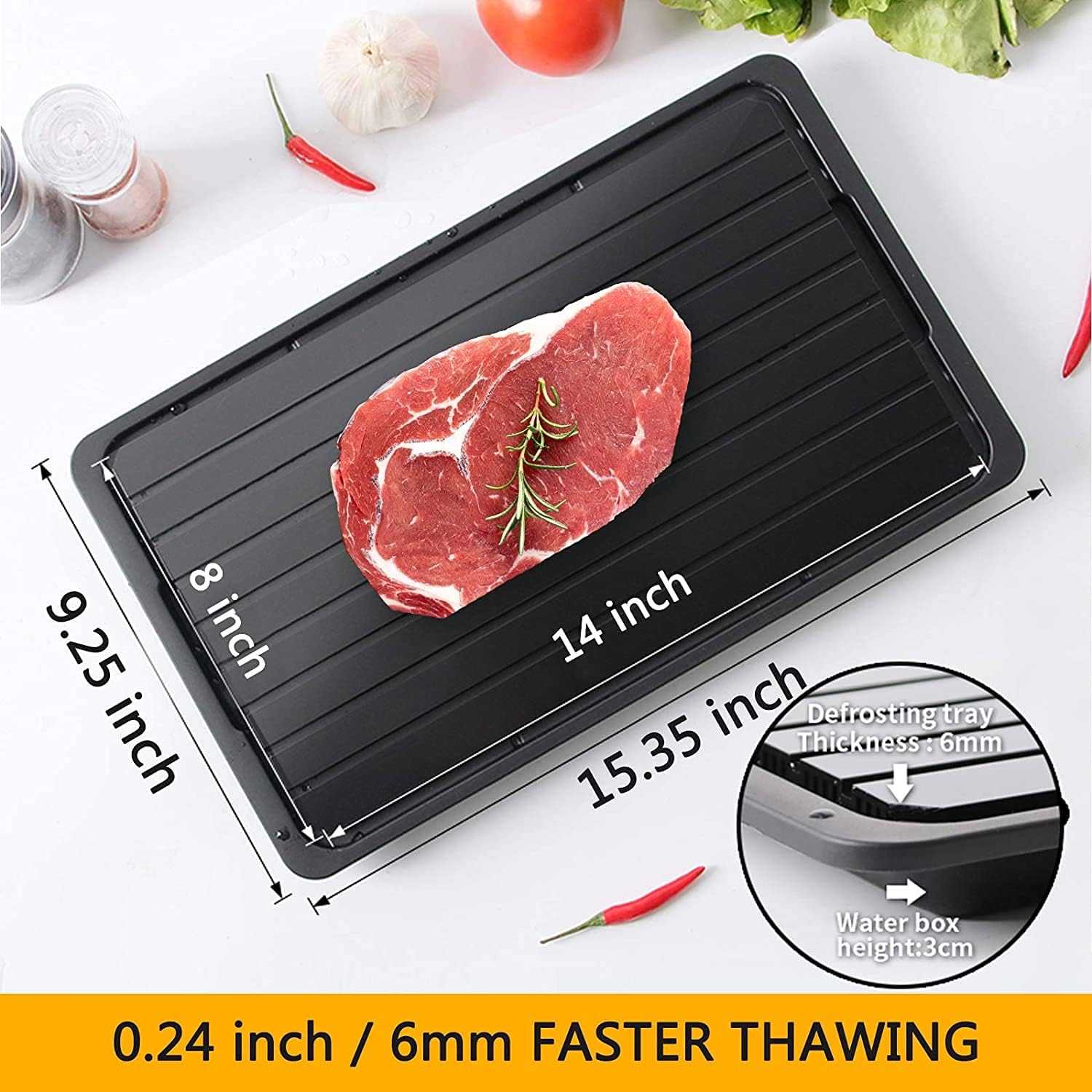 Thumbnail 1 de YUNDOOG JDB001 Defrosting Tray with 6mm Upgraded Drip Tray