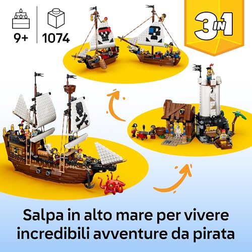 Thumbnail 1 de LEGO Creator 3 in 1 Iconica Nave da Pirata (31387): un set trasformabile per 3 avventure