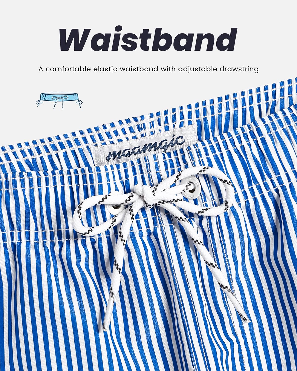 Thumbnail 4 de maamgic Mens Swim Trunks 7-inch Quick Dry